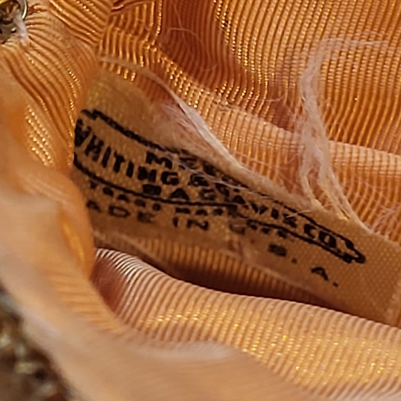 Antique Mesh Whiting & Davis Co Bags. Gold Tone Ornate Hand Bag - Picture 12 of 12